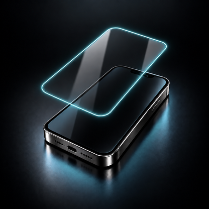 RYXTO fluorescent screen protector — iPhone 17 Pro Max / Blue