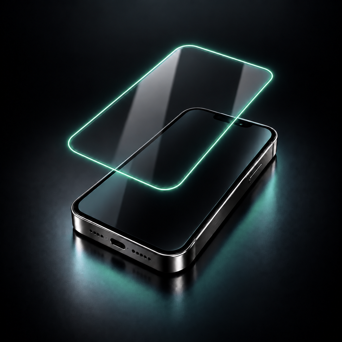 RYXTO fluorescent screen protector — iPhone 17 Pro Max / Emerald Green