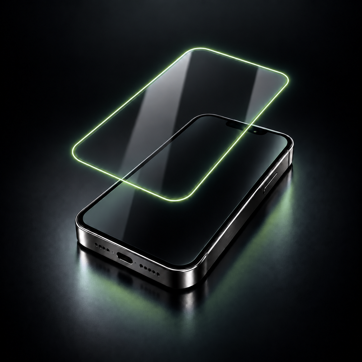 RYXTO fluorescent screen protector — iPhone 17 Pro Max / Neon Green