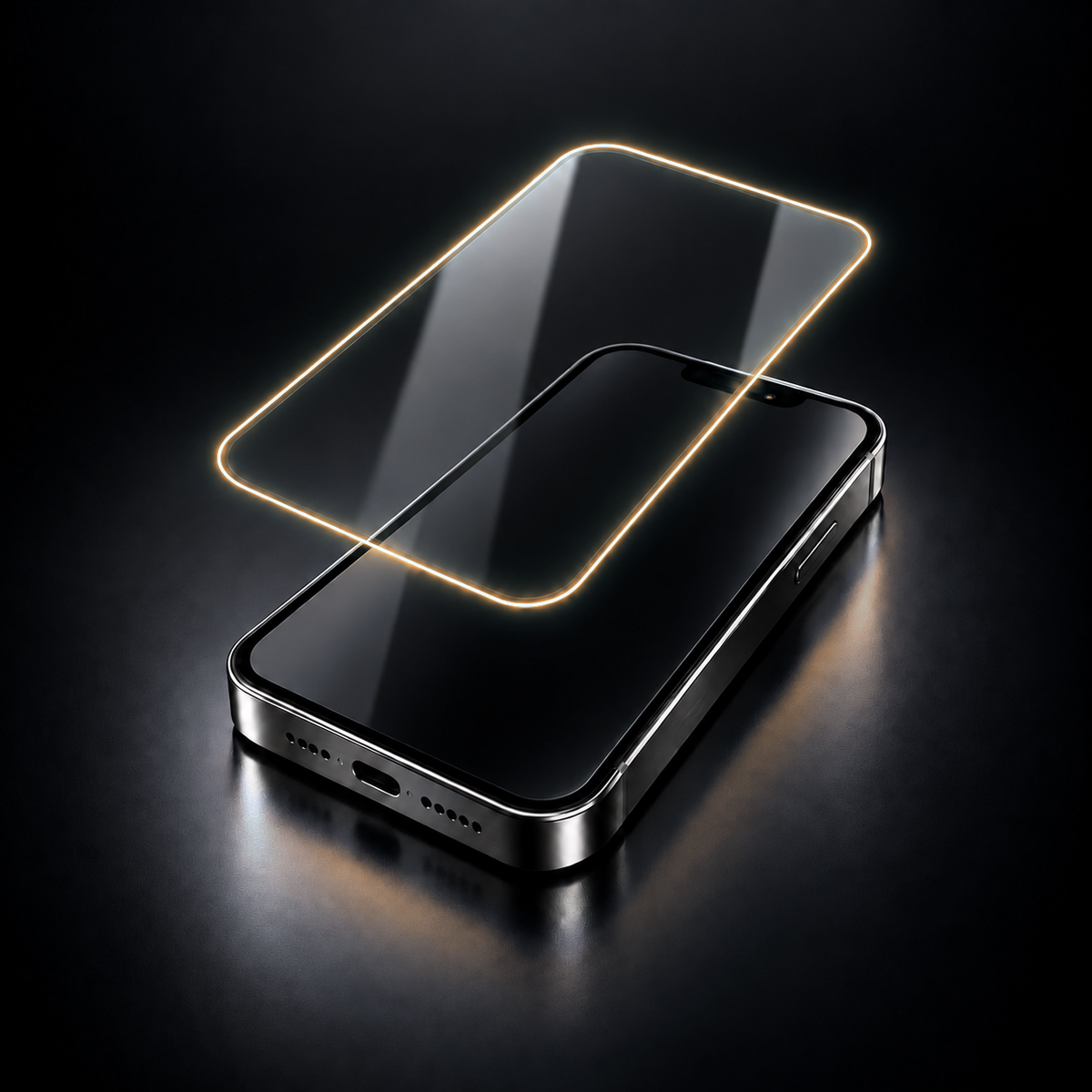 RYXTO fluorescent screen protector — iPhone 17 Pro Max / Orange