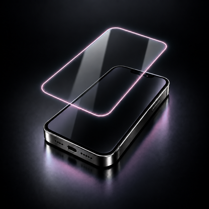 RYXTO fluorescent screen protector — iPhone 17 Pro Max / Pink