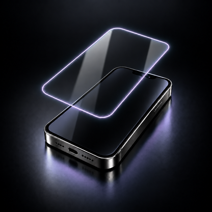 RYXTO fluorescent screen protector — iPhone 17 Pro Max / Purple