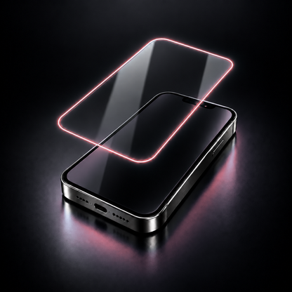 RYXTO fluorescent screen protector — iPhone 17 Pro Max / Red